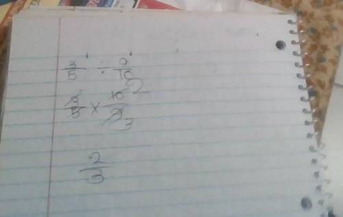 How do you solve 3/5 divided by 9/10