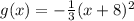 g(x) =  -  \frac{1}{3} (x + 8)^{2}