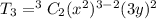 T_{3}=^3C_2( {x}^{2} )^{3-2}(3y)^2