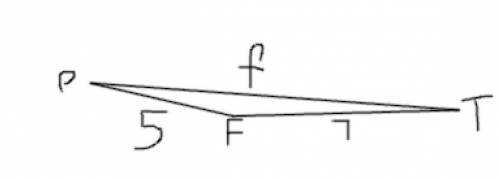 Please help  Trig: Laws of Cosines. In Δ FTP , side t =5, side p =7 and m < F= 175* . Find side '