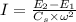 I=\frac{E_{2}-E_{1}}{C_{s}\times\omega^{2}}