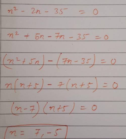 N? - 16n+63 n² – 2n– 35 How would u solve this