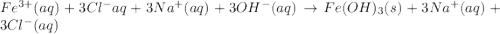 Fe^{3+}(aq)+3Cl^-{aq}+3Na^+(aq)+3OH^-(aq)\rightarrow Fe(OH)_3(s)+3Na^+(aq)+3Cl^-(aq)