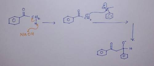 The role of sodium hydroxide in the synthesis of a chalcone is to