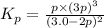 K_p=\frac{p\times (3p)^3}{(3.0-2p)^2}