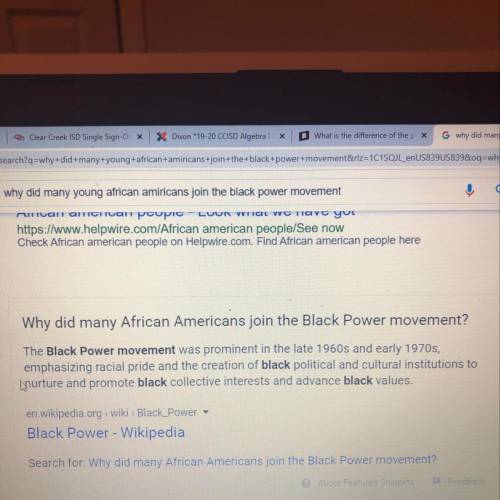 Why did many young African Americans join the black power movement