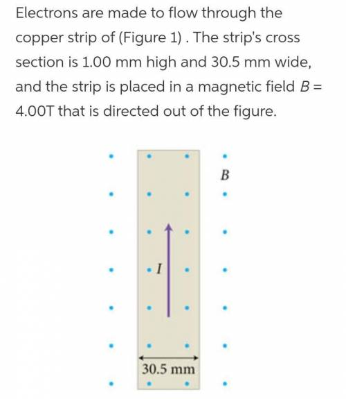 If the number of electrons per unit volume in the copper is 8.46 × 10²⁸ m⁻³ and the current in the s
