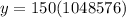 y=150(1048576)