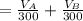 = \frac{V_A}{300} + \frac{V_B}{300}