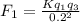 F_{1} = \frac{Kq_{1}q_{3}}{0.2^{2}}