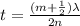 t=\frac{(m+\frac{1}{2})\lambda}{2n}