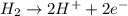 H_{2} \rightarrow 2H^{+} + 2e^{-}