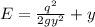 E = \frac{q^{2} }{2gy^2} +y