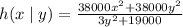 h(x\mid y)  = \frac{38000x^2+38000y^2}{3y^2+19000}