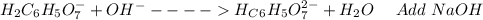 H_2C_6H_5O_7^ - + OH^- ---- H_C_6H_5O_7^{ 2-} + H_2O \ \ \ \ Add \ NaOH