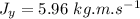 J_y=5.96\ kg.m.s^-^1