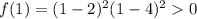 f(1)=(1-2)^2(1-4)^20