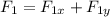 F_1 = F_{1x} +F_{1y}