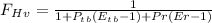 F_H_v = \frac{1}{1+P_t_b(E_t_b-1)+Pr(Er-1)}