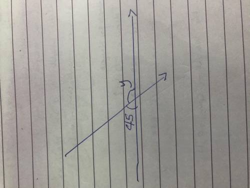 What is the value of y in the linear pair below? A straight line. A line comes out of the line to fo