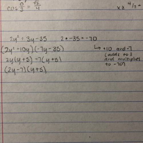 How do you factor this out 2y^2+3y-35?