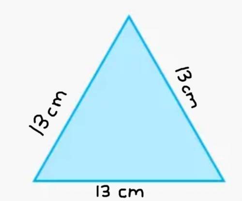 A triangle has 3 sides that each equal 13 cm. What kind of triangle is it?