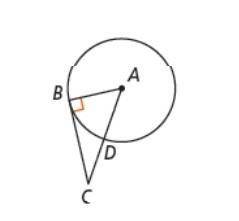In the figure to the right, if AC=19 and BC=16, what is the radius?  *For a circle*