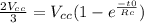 \frac{2V_{cc} }{3}  = V_{cc} ( 1- e^{\frac{-t0}{Rc} } )