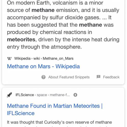 Was methane introduced by meteors?