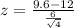 z=\frac{9.6-12 }{\frac{6 }{\sqrt{4}}}