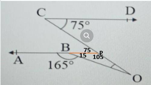 in the given figure, ABIICD, Find the measure of angle BOC