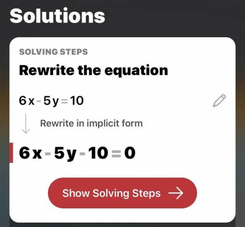 Solve the system of equations algebraically. 5x - 3y = 6 6x - 5y = 10 a. (-1, - 1) b. many solutions