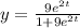 y=\frac{9e^{2t}}{1+9e^{2t}}