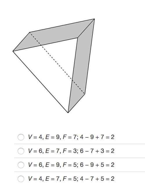 Identify the number of vertices, edges, and faces of the polyhedron. use your results to verify eule