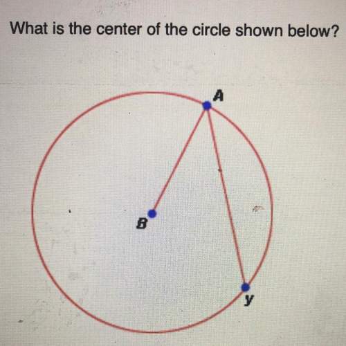 What is the center of the circle shown below?