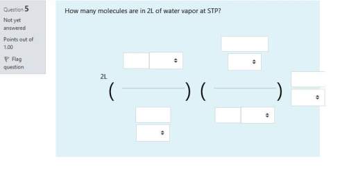 How many molecules are in 2l of water vapor at stp?