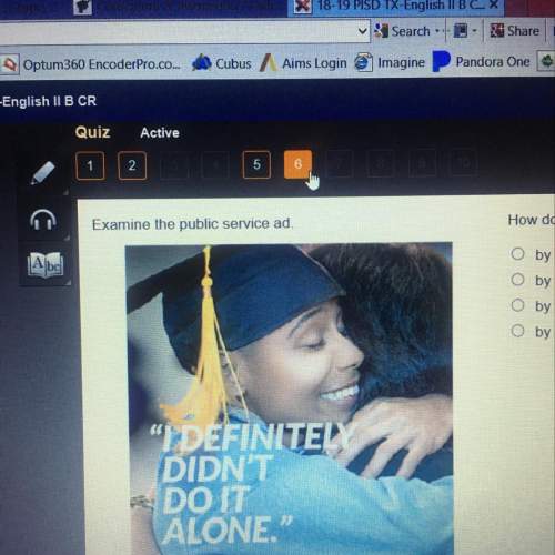 How does this ad transmit a cultural value?  o by sharing relevant high school graduation stat