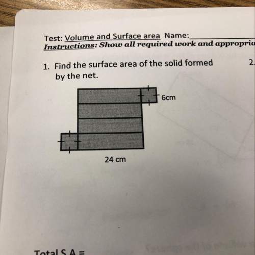 Find the surface area of the solid formed by the net. 6cm .24cm