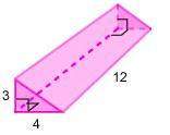 What is the surface area of the right prism below?