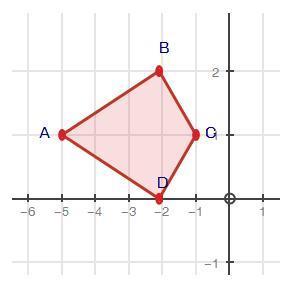 Kite abcd is translated (x − 2, y + 3) and then rotated 90° about the origin in the counterclockwise