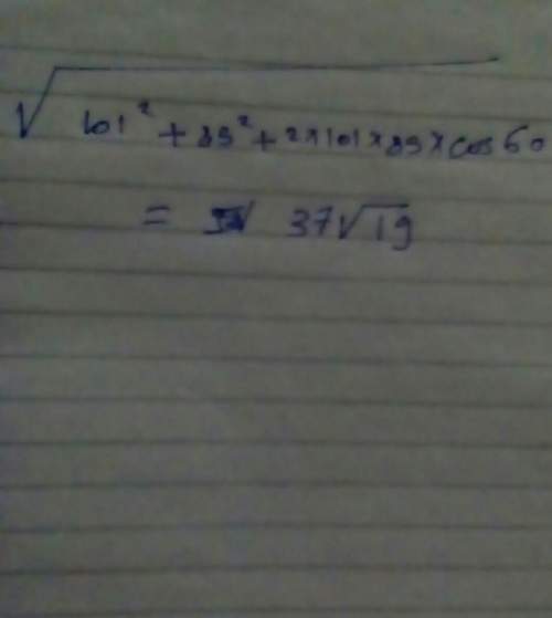 Find the magnitude of the sum of these two vectors:  101 m 60.0° 85.0 m