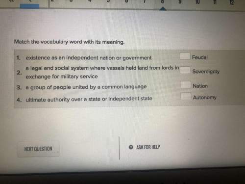Ineed on a question for history on vocabulary.