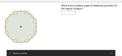 What is the smallest angle of rotational symmetry for the regular octagon?