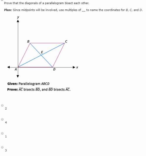 Prove that the diagonals of a parallelogram bisect each other.