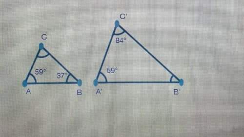 How can the angle-angle similarity postulate be used to prove the two triangles below are similar. e
