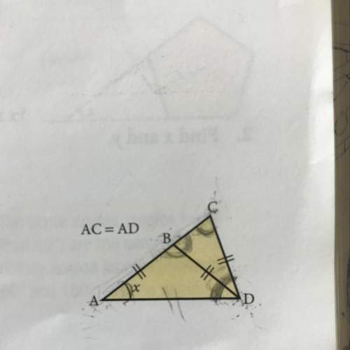triangles abd, cbd and adc are all isosceles. find the angle x. ac = ad
