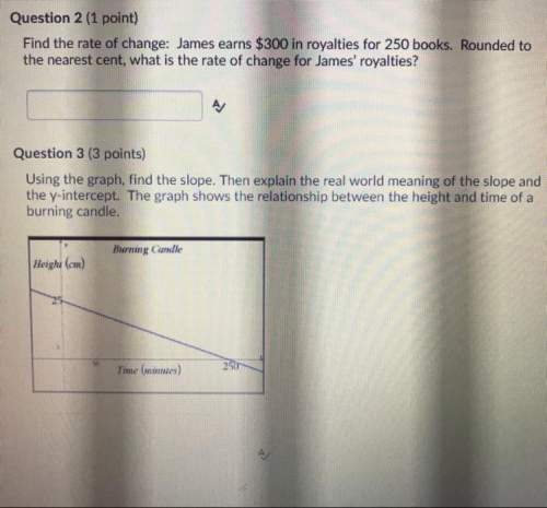 Rate of change questions. how do i answer these 2 questions? (with picture) !