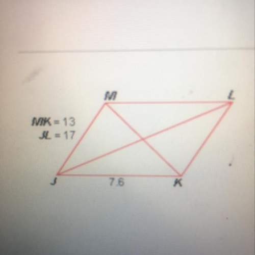 What is the area of the rhombus shown below? mk=13 jl= 17
