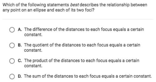 Which of the following statements best describes the relationship between any point on an ellipse an