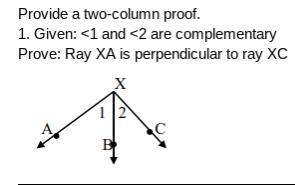 Geometry: write a two column proof
